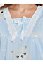 Bear Print Long Sleeve Nightdress - 3