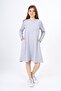 Girl's Printed Oversized Crew Neck Long Sleeve Dress with Pockets -