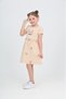 Girl's Printed Relax Fit Crew Neck Short Sleeve Dress - 5