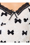 Velvet Bow Contrast Trim Lace Cami and Shorts Set - 3