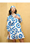 White Evil Eye Print Shirt Mini Dress - 4