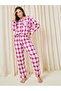 Cotton Checked Button Through Piped Shirt and Pyjama Set - 6