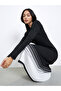 Color Block Long Sleeves Sweater Midi Dress