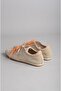 Seç 33116 Genuine Leather Double Lace-Up Sneakers Beige Suede - 5