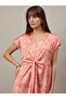 Orange Knot Front Midi Dress - 6