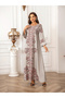 Floral Print Embellished Faux Pearl Detail Jalabiya - 3