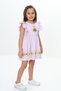 Girl's Printed Relax Fit Crew Neck Ruffle Sleeve Smocked Dress - 4
