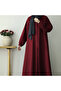 Imported Lined Cashmere Coat with Guaranteed No Pilling - Bordo