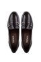 Women's Genuine Leather Brown Patent Leather Loafer Shoes - 5