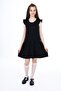 Girls' Printed Relax Fit Crew Neck Ruffle Sleeve Button Dress - Ruffle
