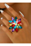 Multi Flower Statement Ring - 2