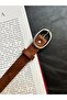 Desire Ring Patterned Suede Women's Silver Buckle Belt Jacket Belt Dress Belt Trouser Belt - 3