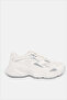 Men White Material Block Chunky Sneakers