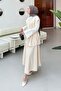Vest-Skirt Two-Piece Hijab Set Cream - 2