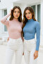 Women's 2-Piece Blue Pink Turtleneck Knitwear Sweater - 7