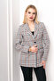 Women's Orange Boucle Elegance Single Button Jacket Stylish Casual Comfortable 8629 - 4