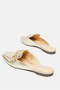 Women Gold Embellished Loafer Mule - 4
