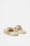 Women Beige H Upper Slipper - 3