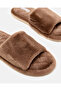Women Brown Fur With Stitched Insole Slipper - 3