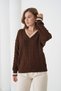 Hair Braid Detailed V-Neck Knitwear Sweater Aw25Kz0075 - 5