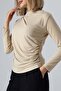 Sandy Turtleneck Ruched Detail Blouse – Comfortable & Elegant - 3