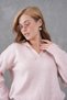 Basic Soft Textured Oversized Polo Neck Knitwear Sweater Aw25Kz0074 - 4
