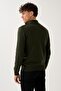 Zippered Stand Collar Sweater - 4