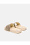 Women Beige Striped Slide - 4