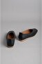 Select B107 Genuine Leather Women's Flat Shoes Black - 4