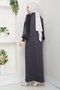 Women's Sleeve Silk Cupra Mercerized Knitwear Dress - 7