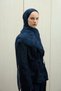 Frosted Bloom Muslin Shawl - Midnight Blue - 4