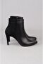 Seç 25104 Genuine Leather Heel-Style Women's Boots (Heel Height: 8 cm) Black - 3
