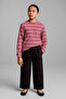 Girl's Bodysuit Cotton Striped Long Sleeve 4-9 Years Old - 3