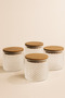 Siena- 4-Piece Glass Storage Container with Wooden Lid and Spoon Gift Set 375 Cc - 2