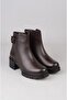 Seç 27362-1 Genuine Leather Heel-Style Women's Boots (Heel Height: 5 cm) Brown - 2