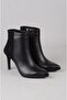 Seç 25104 Genuine Leather Heel-Style Women's Boots (Heel Height: 8 cm) Black