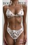 Women's White Satin Lingerie Set with Heart Detail - Heart Bra Set - 5