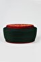 Student Yellow - Green Fabric - Burgundy Headscarf - Plain Wrap - Bird's Eye - 5 Meters - 2