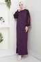 Women's Sleeve Silk Cupra Mercerized Knitwear Dress