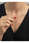 Leaf Design Tarnish Free Steel Women's Necklace for Valentine's Day - 2
