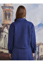 Lcw Modest Navy Blue Women's Suede Look Jacket - 5