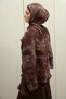 Frosted Bloom Muslin Shawl - Brown - 3