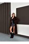Women's Belted Lined Premium Imported Fabric Cape Coat - 8