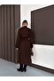 Women's Belted Lined Premium Imported Fabric Cape Coat - 5