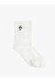 New Year's Themed Embroidered Tennis Socks - 2