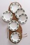 Vintage Flowers Green 6-Piece Modern Porcelain Dinner Plate | Elegant Floral Pattern Serving Set 22 cm - 2