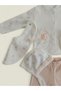 100% Cotton'Preaty Girl' 5-Piece Hospital Discharge Set (Top with Buttons - Bottom with Pants - Hat - Gloves - Apron) - 3
