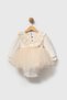 Baby Girl Romper Girls' Romper Birthday Party Wedding Dress Tulle Long Sleeve Romper - 3