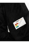 Zippered Plush Collar Pocket Bomber Leather Jacket - 5