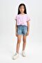 Girl's Relax Fit Crew Neck Short Sleeve T-Shirt (24 Hs) - 5